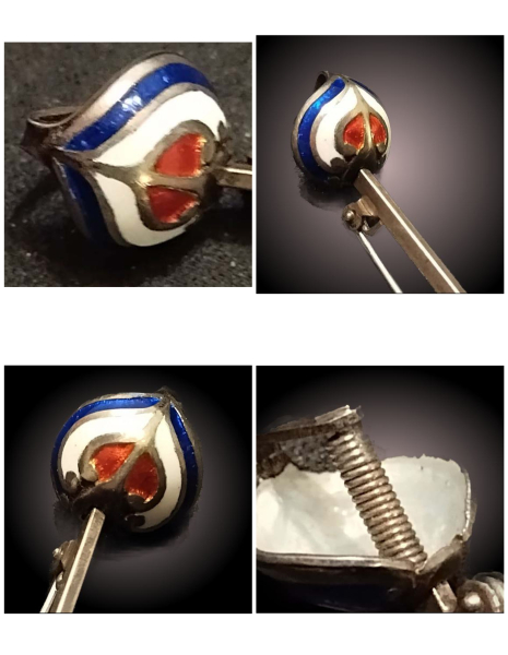 Antik Degen Säbel Dolch Miniatur Silber Spange – obrázek 2