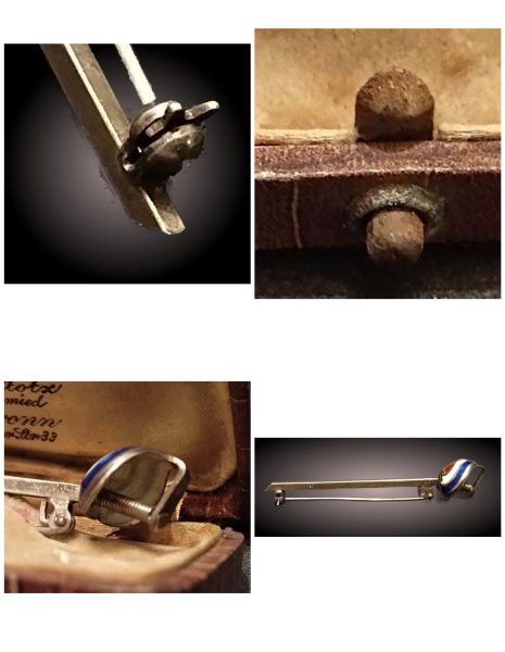 Antik Degen Säbel Dolch Miniatur Silber Spange – obrázek 6