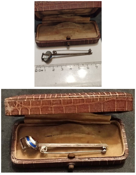 Antik Degen Säbel Dolch Miniatur Silber Spange – obrázek 4