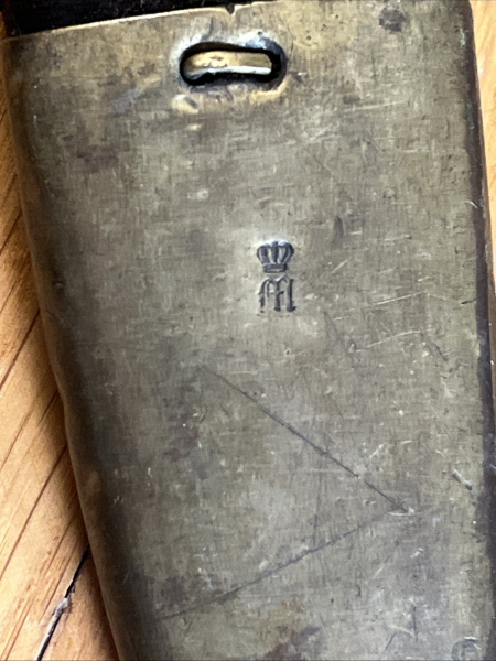 Lederscheide für Preussen Faschinenmesser 1.WK mit Truppenstempel – Bild 4