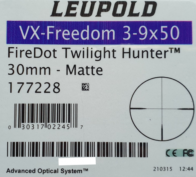 Neuware vom Fachhandel - Zielfernrohr Leupold VX-Freedom 3-9x50 Absehen 4 Leuchtpunkt (ID-177228) – Bild 4