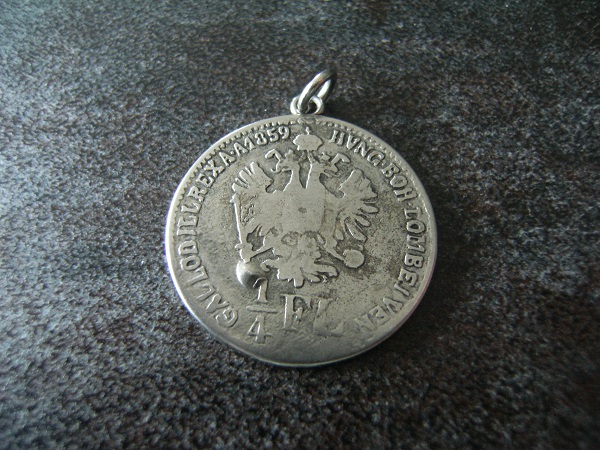 Silberanhänger aus Münze von 1859 – Bild 2