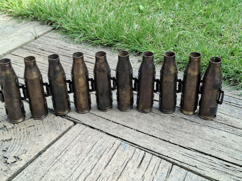 DEKO Gurt + 10X Messing Hulse - MG 151/15 - ORIGINAL WW 2 – Bild 4