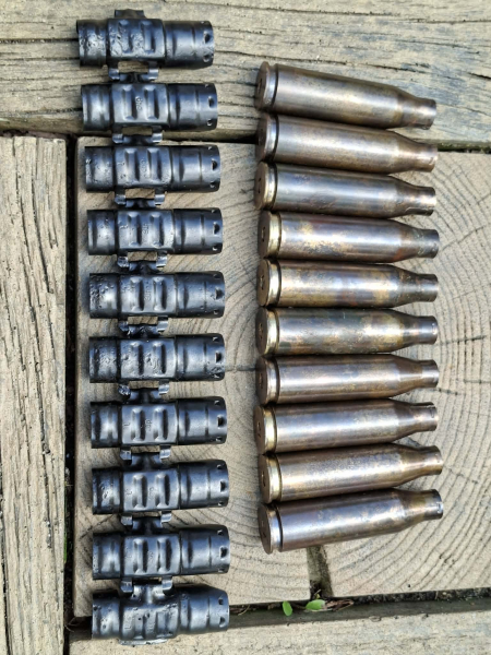 DEKO Gurt + 10X Messing Hulse - MG 151/15 - ORIGINAL WW 2 – Bild 5