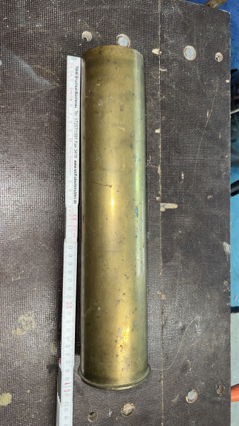 Konvolut 3x Artillerie / Panzer Hülsen – 105mm USA 1962, 76mm UdSSR 1957, Stahlhülse WK2 – billede 6