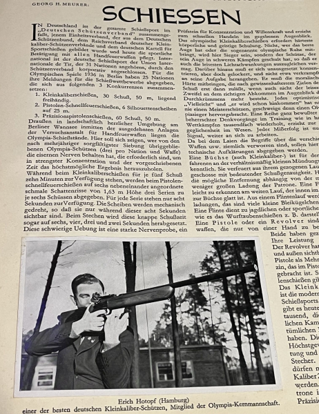Buch Olympia 1936 elektr. Start Pistole KK Schiessen – Bild 3