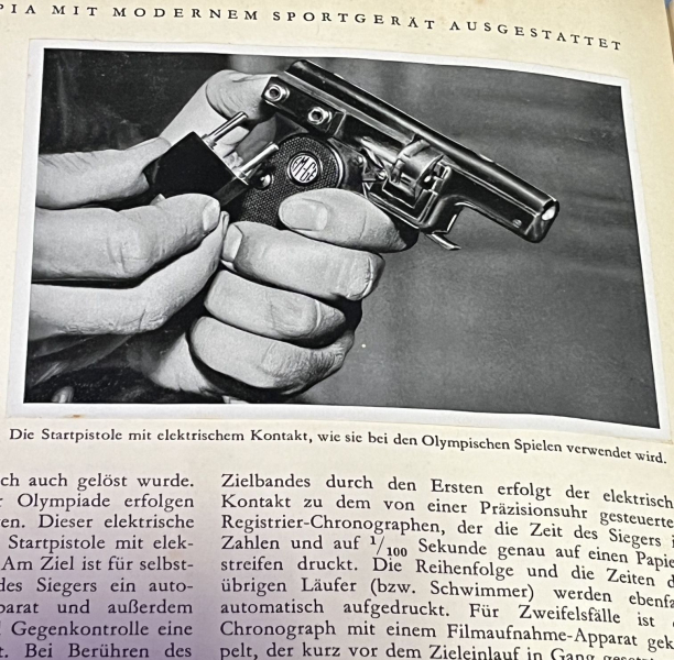 Buch Olympia 1936 elektr. Start Pistole KK Schiessen – Bild 2
