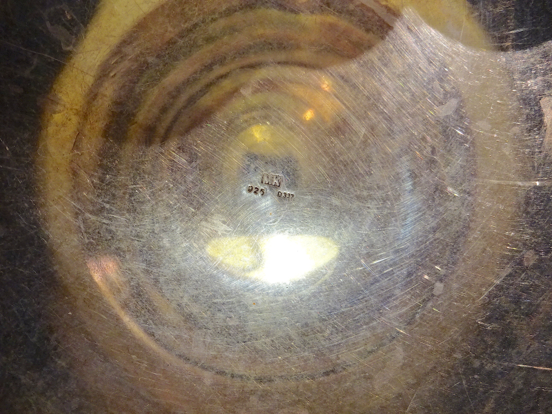 Sterling 925 antike Silberschale mit Schwanenhenkel – Bild 3