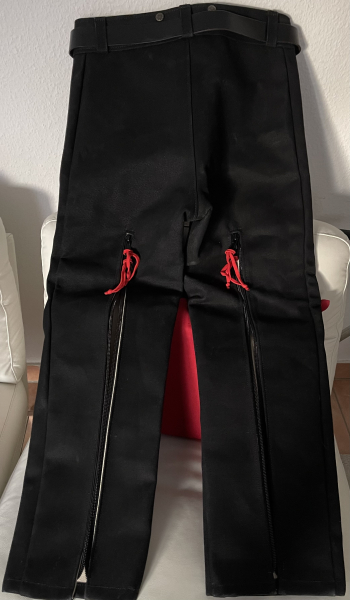 Neuwertige schwarze Doppelleinen Schießhose von RB-Shooting – Bild 2