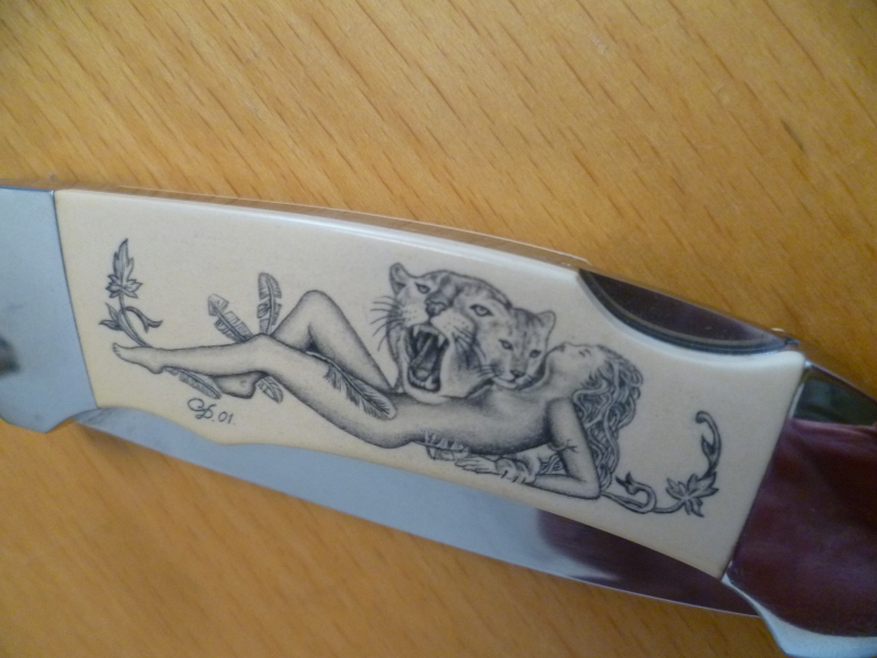 Sammlermesser Scrimshaw Dorinel Stoica – Bild 5