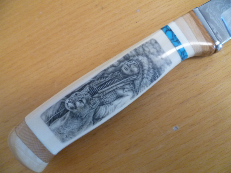 Sammlermesser Scrimshaw Dorinel Stoica – Bild 3