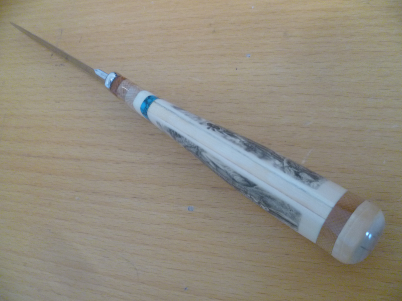 Sammlermesser Scrimshaw Dorinel Stoica – Bild 4