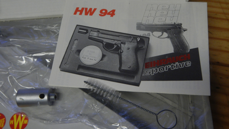 Schreckschuß Pistole Weihrauch HW 94 Silber / 9mm Knall PTB 467 Nagelneu aus Sammlung – Bild 5