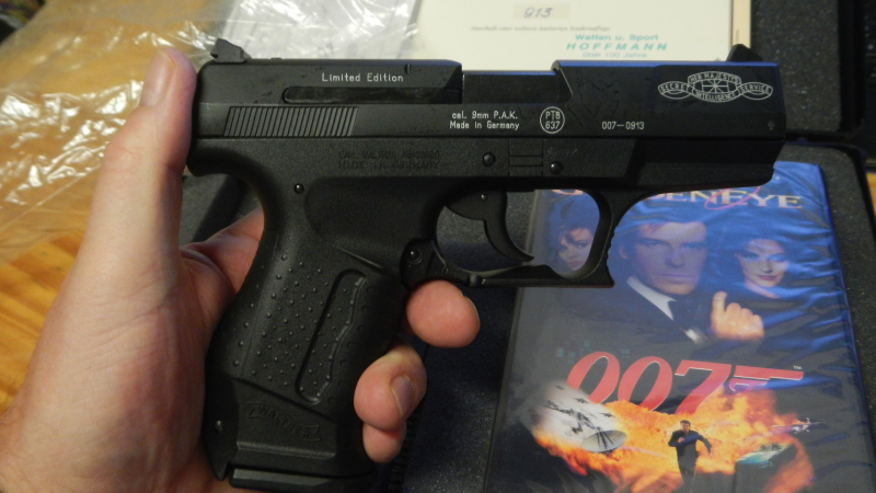 Schreckschuß Pistole Walther P99 Special Edition James Bond /9mm Knall PTB 637 Nagelneu aus Sammlung – Bild 5