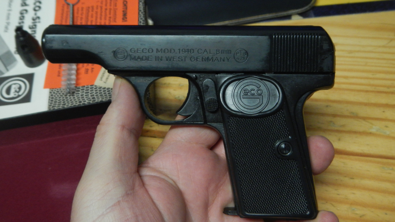 Schreckschuß Pistole Geco Modell 1910 / Kaliber 8mm Knall Knall PTB 421 unbenutzt aus Sammlung – Bild 3