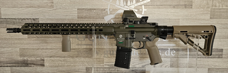 Neuware vom Fachhandel - Schmeisser AR15 M5FL Sondermodell MAGPUL 16,75" OD Green .223Rem mit Optik – Bild 2