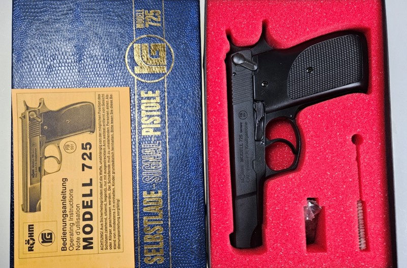 original RÖHM, OVP, RG 725, 9mm P.A.K. – afbeelding 1