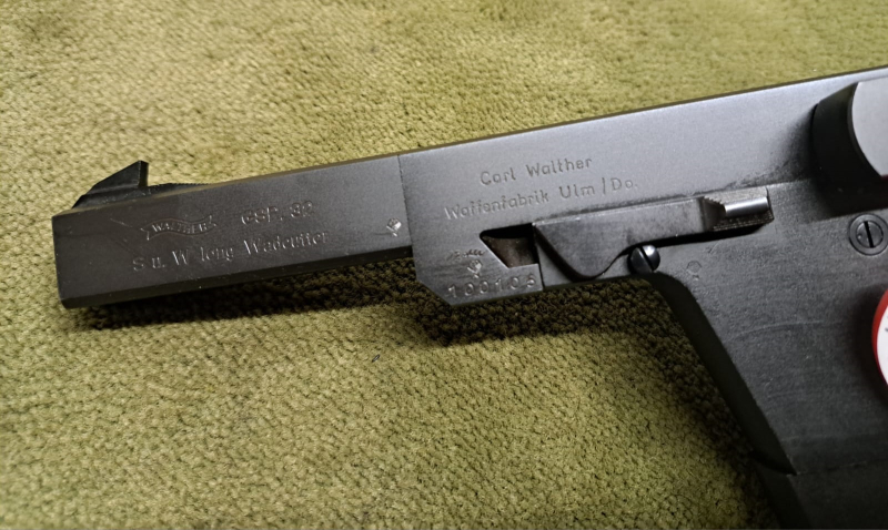 Walther GSP Matchpistole cal.32 S&W long WC mit Wechselsystem und DSB Koffer – Bild 2