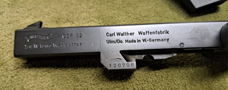 Walther GSP Matchpistole cal.32 S&W long WC mit Wechselsystem und DSB Koffer – Bild 4