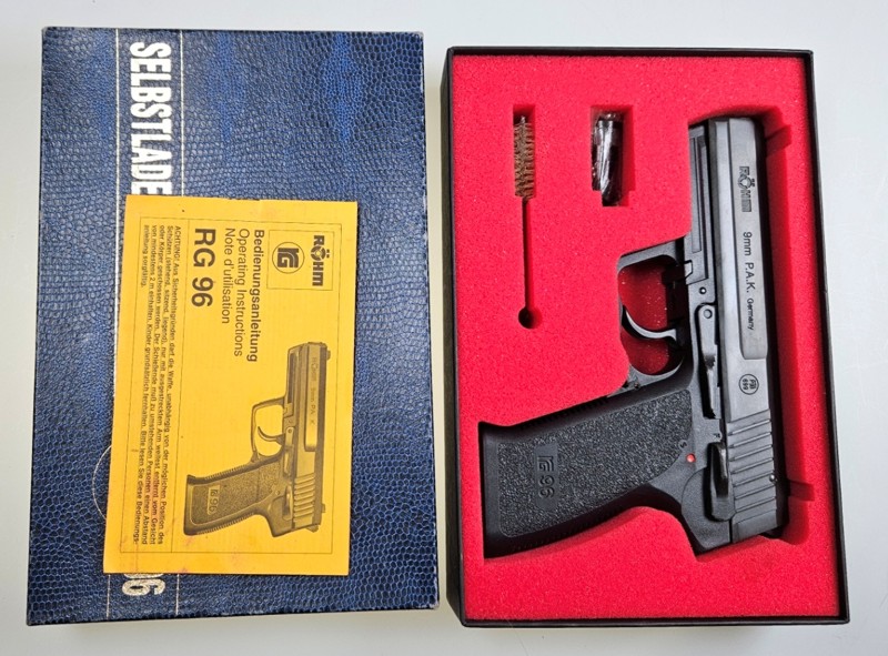 original RÖHM, OVP, RG 96, 9mm P.A.K. – Bild 1