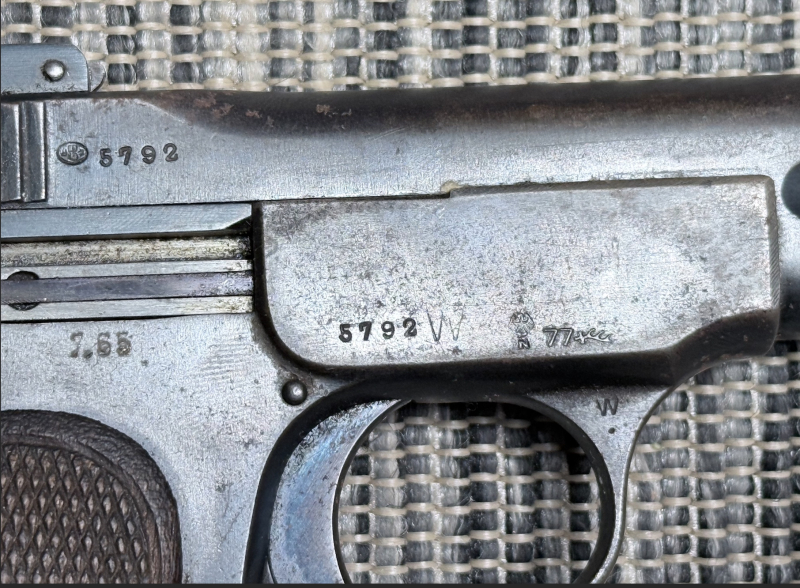 FN Pistole 1899 / 1900 selten – afbeelding 3