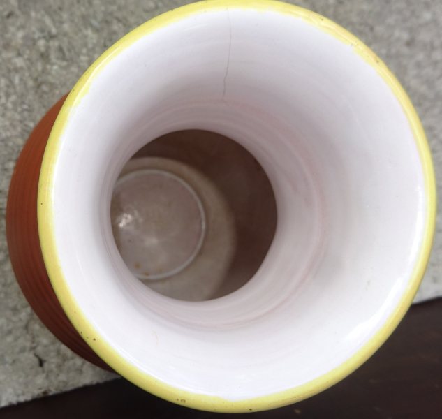 Ältere Rosenthal-Vase, Keramik, geringelt – 3. kép