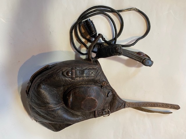 Dt.Reich Luftwaffe Pilot Funk Kopfhaube kpl.mit Elektrik  No Borddolch Koppel Bajonett K98 – Bild 2