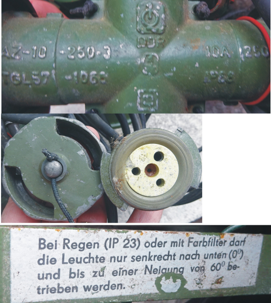 DDR NVA: Scheinwerfer-Set mit Stecker/Kupplung, selten – billede 2