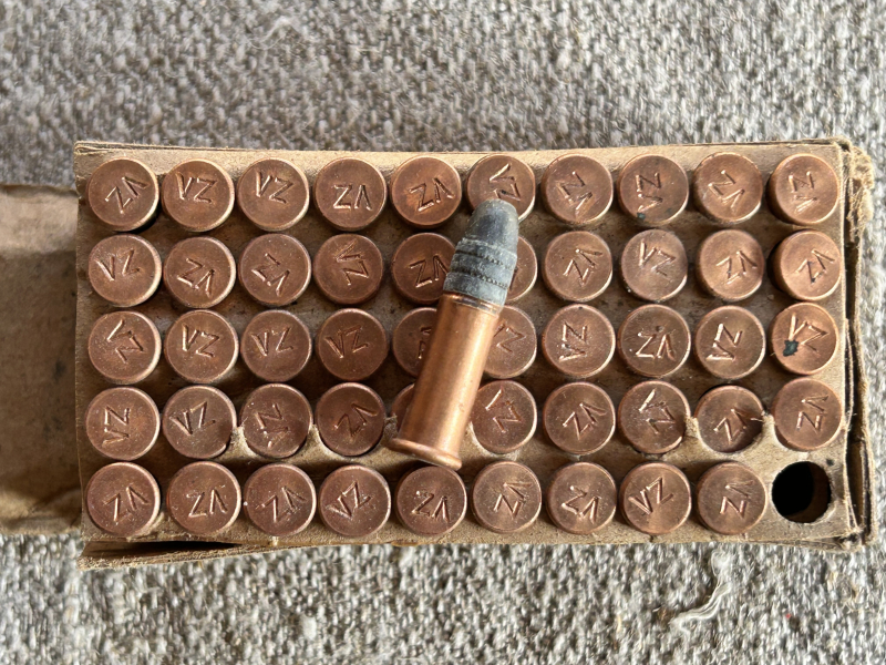 VZ Siebenlehn - Zielmunition Kal. 5,6 lang für Büchsen (.22 l.r.) - 50 Patronen - 1944 – Bild 3