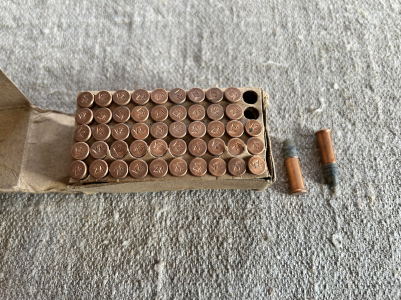 VZ Siebenlehn - Zielmunition Kal. 5,6 lang für Büchsen (.22 l.r.) - 50 Patronen - 1944 – Bild 2