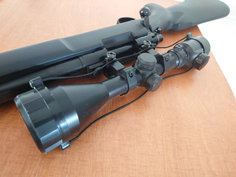 KJ Works M700 Police High Velocity Gas Bolt Action Gewehr 6mm BB schwarz +MAX Tactical Zielfernrohr – Bild 5