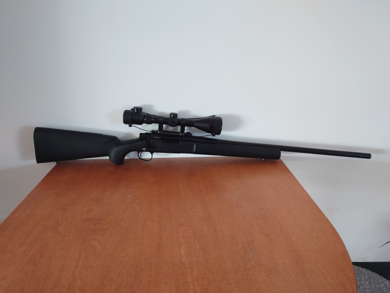 KJ Works M700 Police High Velocity Gas Bolt Action Gewehr 6mm BB schwarz +MAX Tactical Zielfernrohr – Bild 2