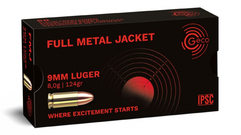 GECO 9 mm Luger FMJ 8,0g/124gr. 1000 Patronen – Bild 1