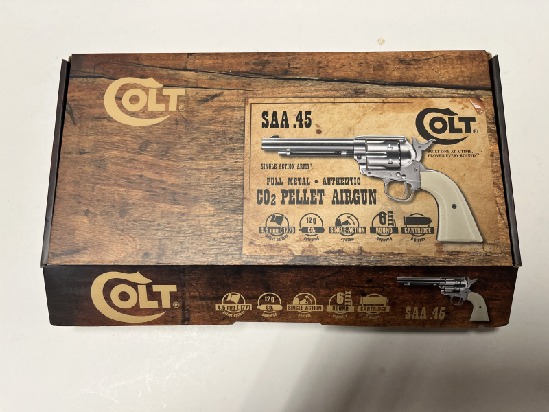 Colt Single Action Army .45-5.5" Nickel/Pearl 4,5 mm Diabolo – Bild 2