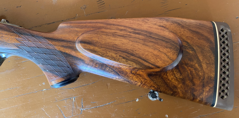 Krieghoff Neptun Dural Seitenschloß-Drilling 7x75R v. Hofe 16/70 Handspannung 2,5-9x50 Nickel – Bild 3