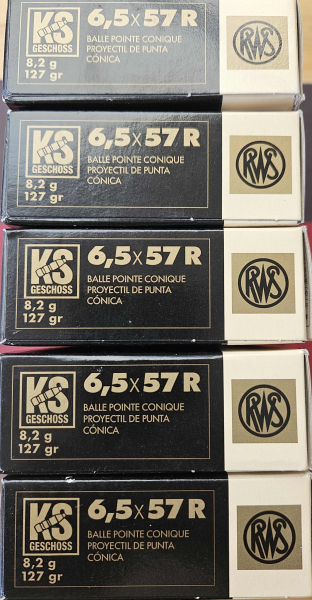RWS 6,5x57R Kegelspitz 8,2g/127grs. 100 Patronen – Bild 3