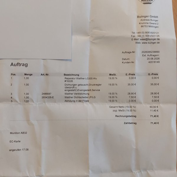 Pressluftgewehr Wahlter LG 300 – attēls 5