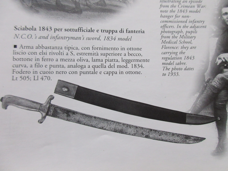 Säbel für Unteroffiziere und Mannschaften der italienischen Infanterie M 1834 – Bild 6