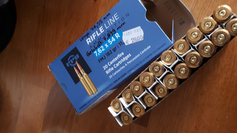 Hülsen 7,62 x 54 R russisch Mosin von PPU Messing – billede 1