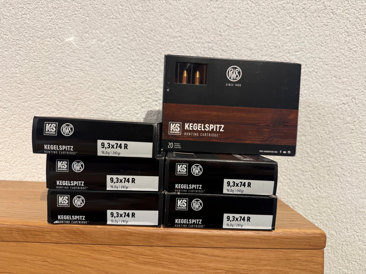 RWS 9,3x74 R Kegelspitz 16,0g/247gr 120 Schuss – Bild 1