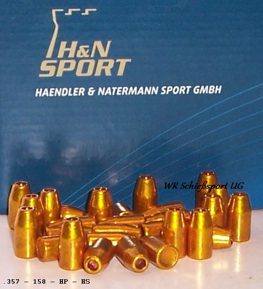 500 H&N .357 - 158 - HP - verkupfert-HIGH-SPEED - BULK – Bild 1