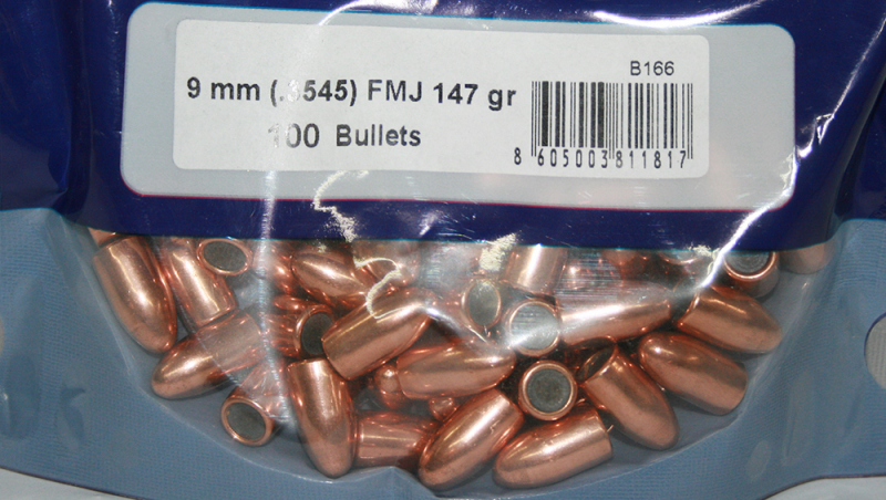 100 Stück PPU | PrviPartizan (9x19) Geschosse #B-166 | 9MM - .3545 - 147grs / 9,50g FMJ | Kurzwaffe – Bild 1