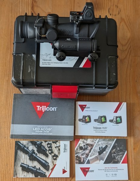 Trijicon ACOG LED 4x32 (Red Crosshair) mit RMR RM06 3.25 MOA TA02-C-100558 – Bild 1
