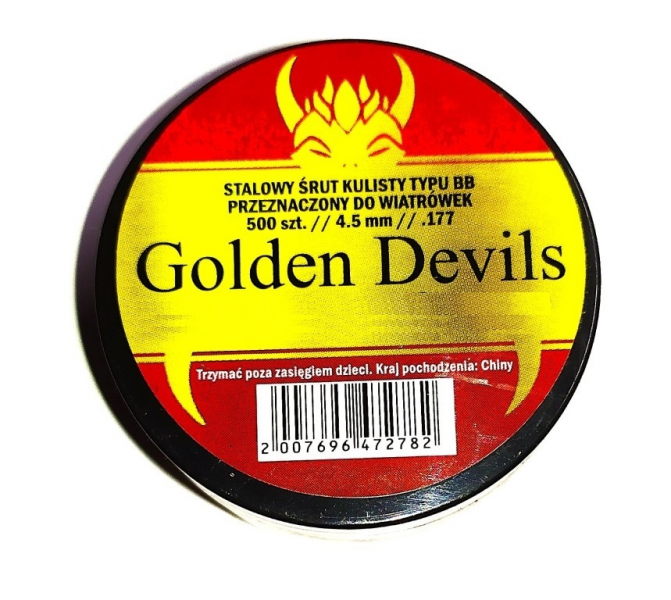 BB BBs BB's Stahlrundkugeln Golden Devil Devil's Devils 4,46 mm 500 Stück 0,35 g 5,23 gr – Bild 1