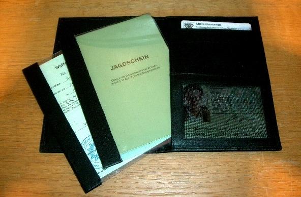 ***Leder Brieftasche***Jagdschein Etui aus Leder-Schwarz*** – Bild 1