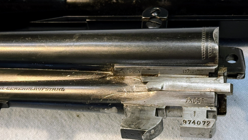 Drilling Fortuna Suhl Kal. 7x65 R 12/70 mit Zeiss Zielfernrohr – Bild 5