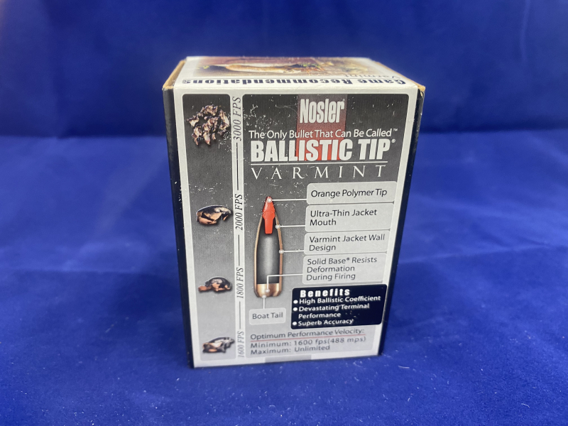 Nosler Ballistic Tip Varmint .224 55gr – billede 1