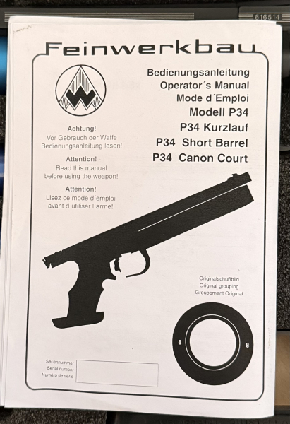 Feinwerkbau P34 Match generalüberholt – Bild 5
