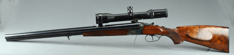 Drilling Simson Suhl Kal.: 7x65R, 12/70 - Einstecklauf: .22 Hornet mit Swarovski ZF – Bild 1