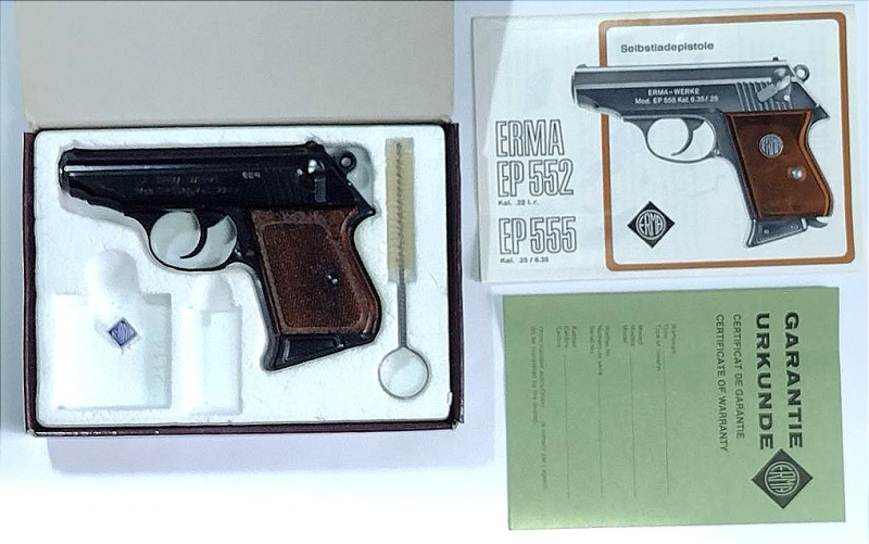 Erma 552 S Pistole, .22lr, im Originalkarton, Top-Zustand, Sammler und Fallenjagd ! – Bild 1